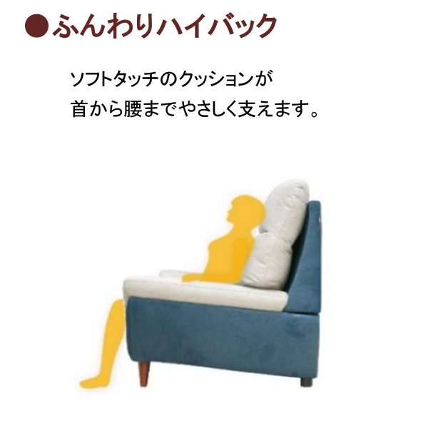 ワイド190cmファブリックソファ（ハリッシュ）