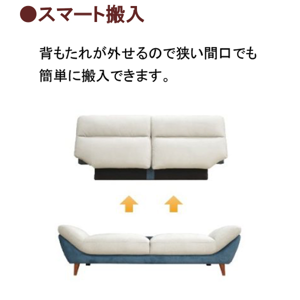 ワイド190cmファブリックソファ（ハリッシュ）