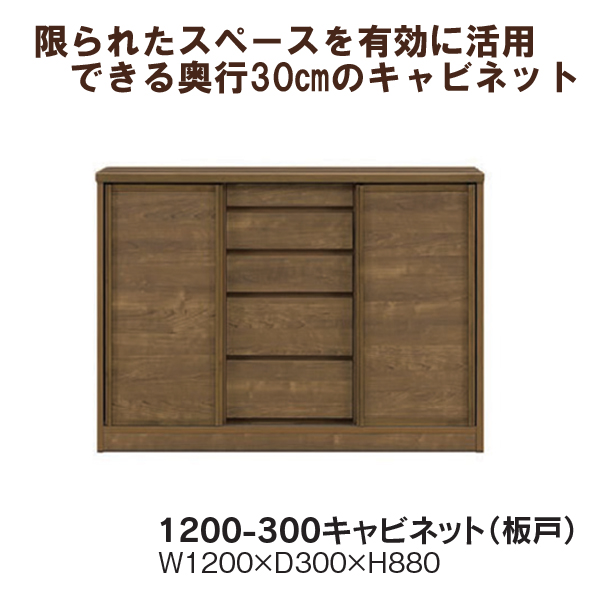 奥行30cmキャビネット120(サニー板戸)