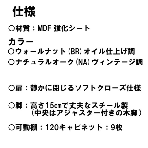 奥行35cmキャビネット120幅（フィスバ）